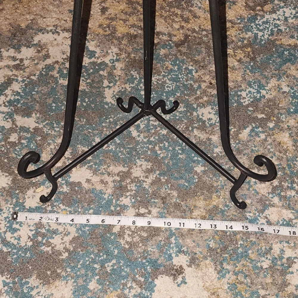 Huge Elegant Black Mahogany Metal EaselMetal Easel Stand